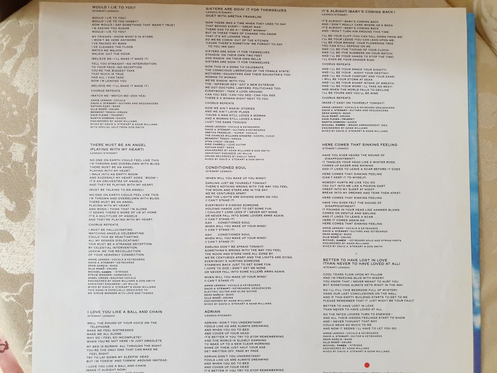 Eurythmics-2 Lp vinyl
