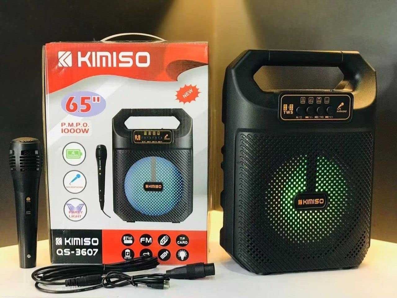Активная блютуз колонка караоке KIMISO с микрофоном