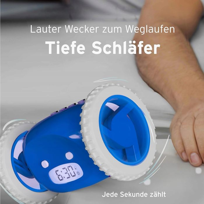 Bardzo głośny budzik dla mocno śpiących na kółkach