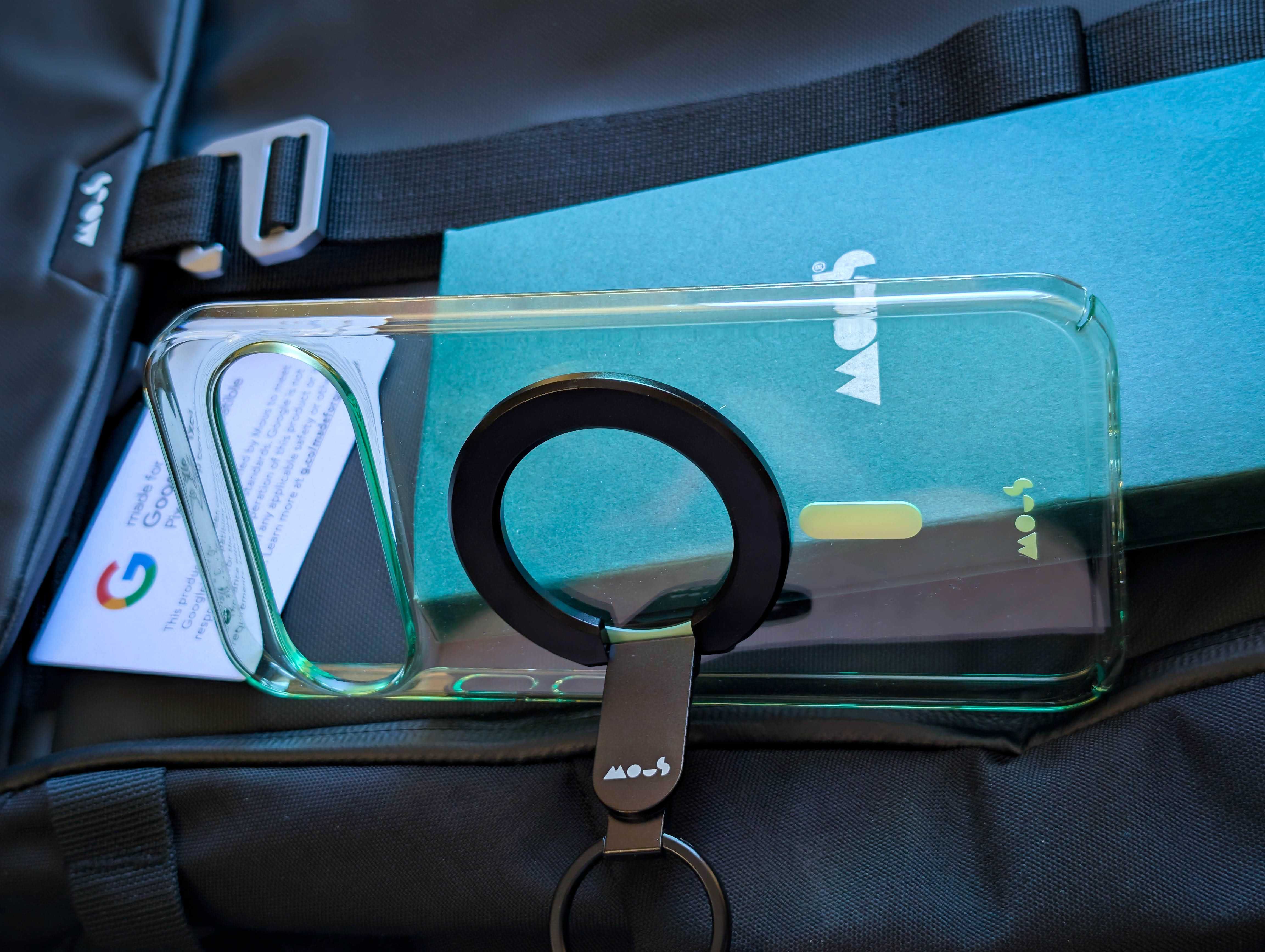 Чехол Mous к Google Pixel 10 Pro XL,модель Super Thin Clear Lime Green