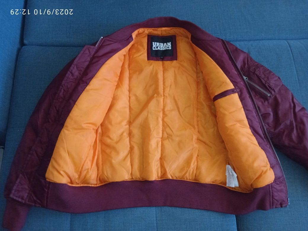 kurtka męska bomberka burgund Urban Classics S.