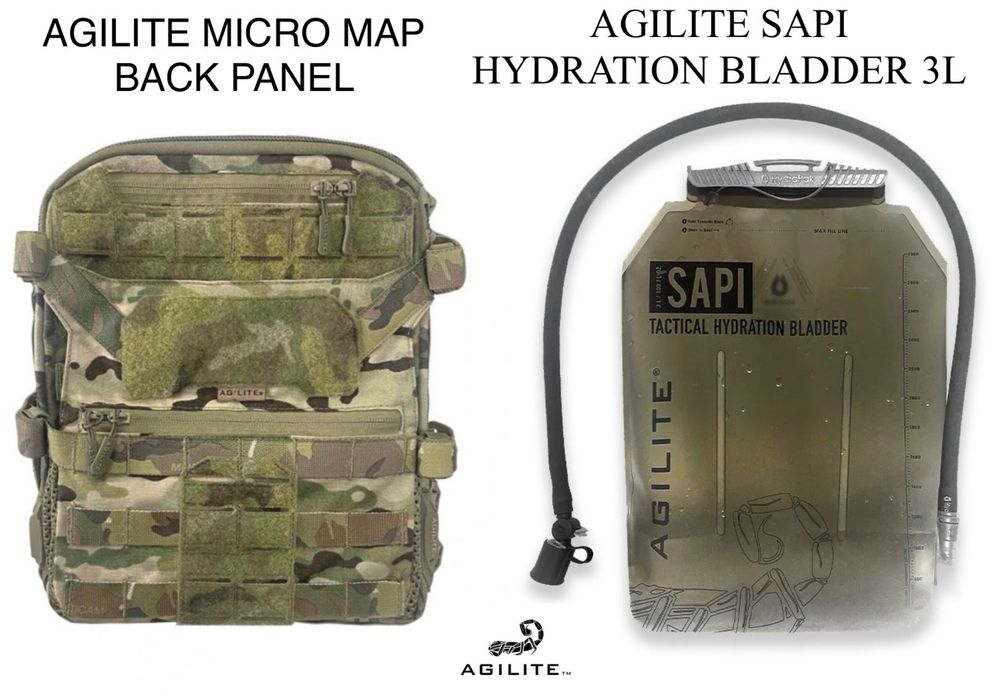 Задня штурмова панель AGILITE MICRO MAP, Гідратор AGILITE SAPI 3L