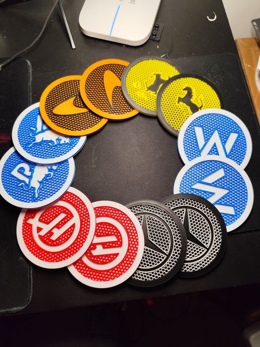 Costers/ Base copos F1 + suporte *ler descrição*