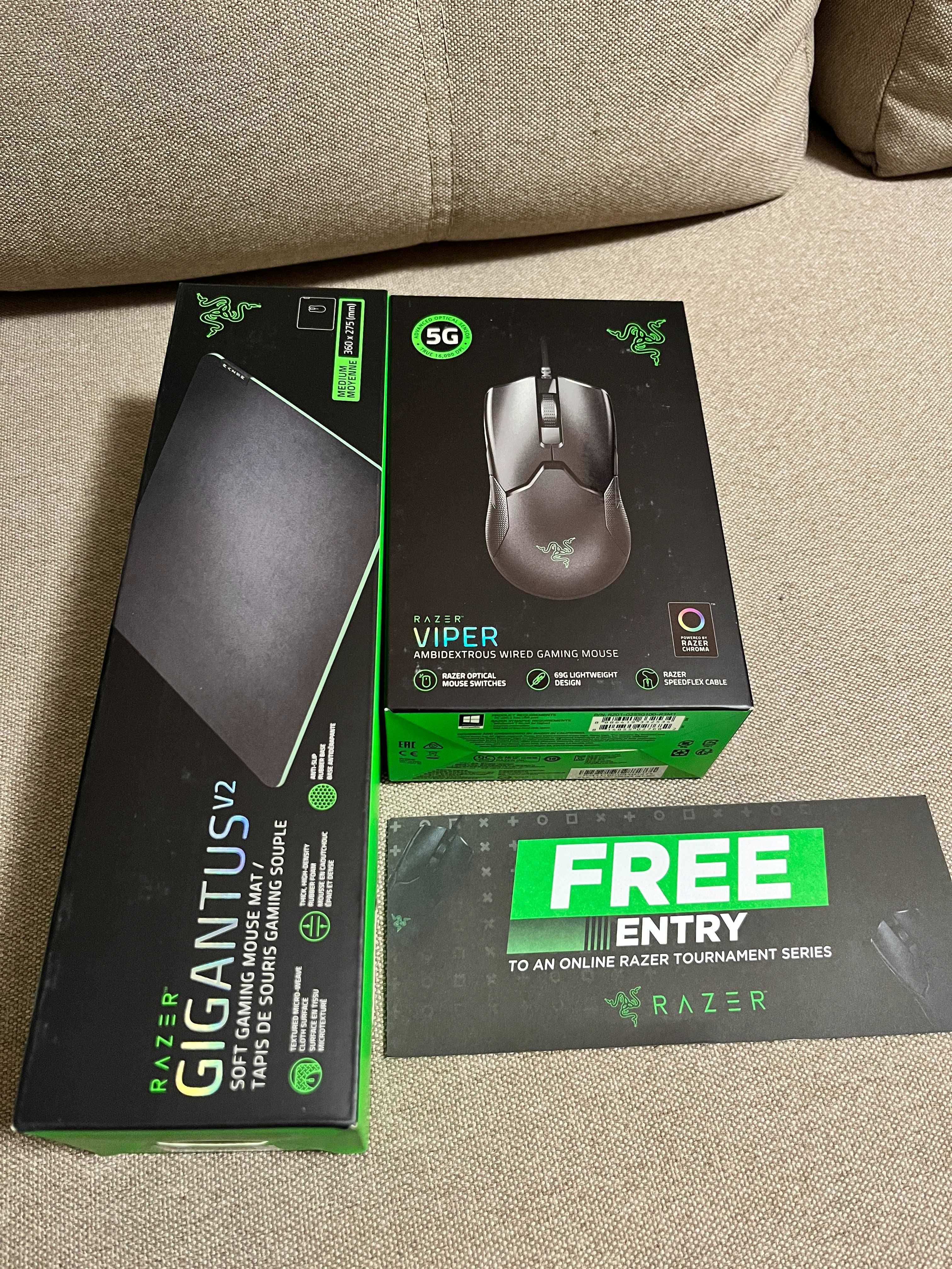 Razer Viper + Razer Gigantus V2 Medium = Victory Bundle