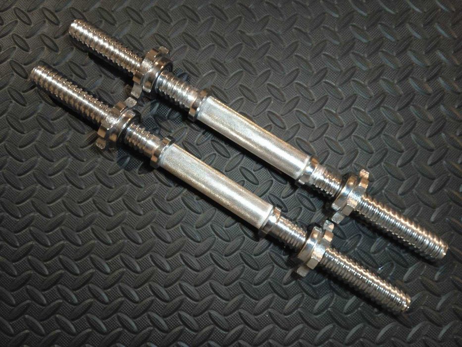 Грифы 45 см от гантели гири под блины 30 мм хромированные с насечкой