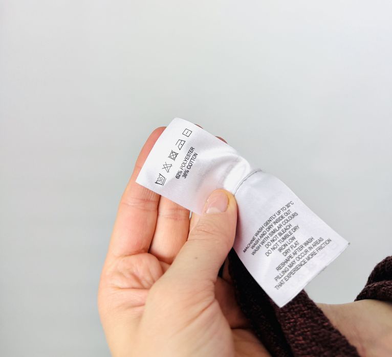Brązowy sweter o grubym splocie S 36