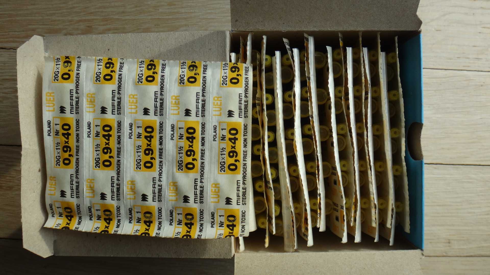 Igły jednorazowe Luer 0,9x40, Producent: Mifam-Poland