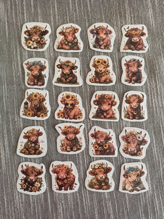 Naklejki krowy - cena za całość