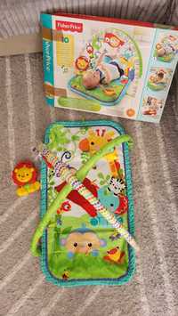 Mata edukacyjna 3w1 niemowlęca fisher price z lusterkiem rainforest