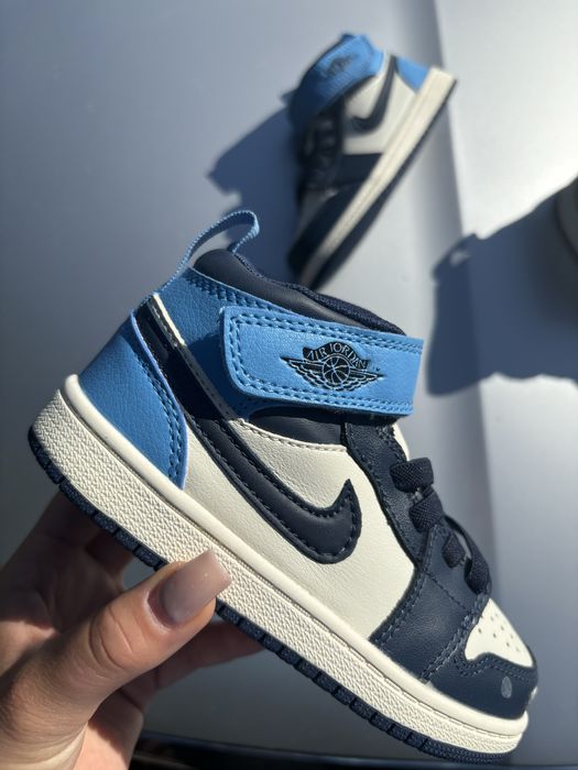 Дитячі ботинки Ni:ke Air Jordan Mid Blue White р.26-36