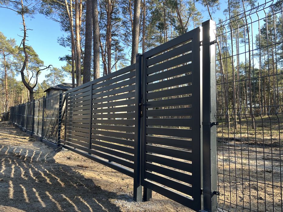 Ogrodzenie Panelowe3D kompletne. Betonowe, metalowe, podmurówki