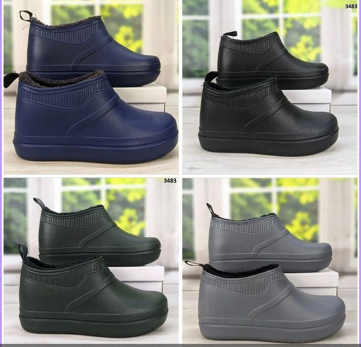 Зимові чоловічі калоші на піні з хутром (41-46) Різні кольори