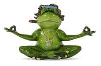 Figurka żaba medytująca podczas jogi