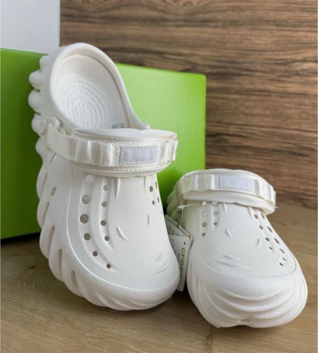 Crocs echo stucco жіночі крокси молочні 36 37 38 39 40 41 42 43 44 45