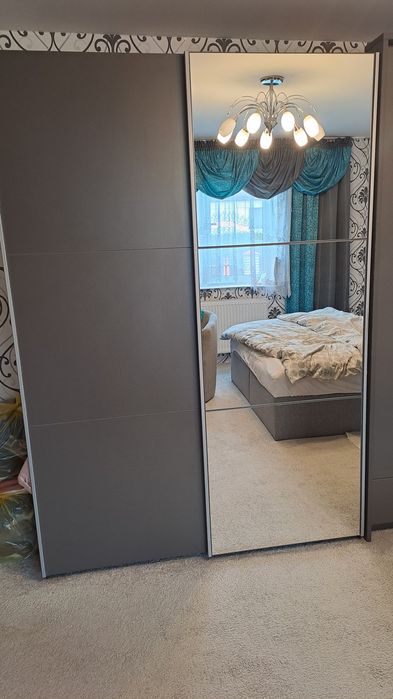 Szafa z komodą grafit mat