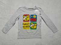 Koszulka bluzka z długim rękawem misiek pudsey power 116/122 George