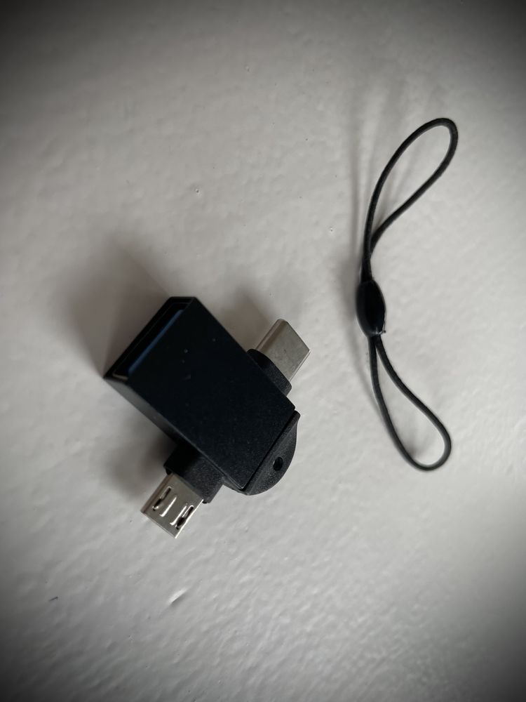 Adapter gniazdo USB - USB-C  i Micro USB