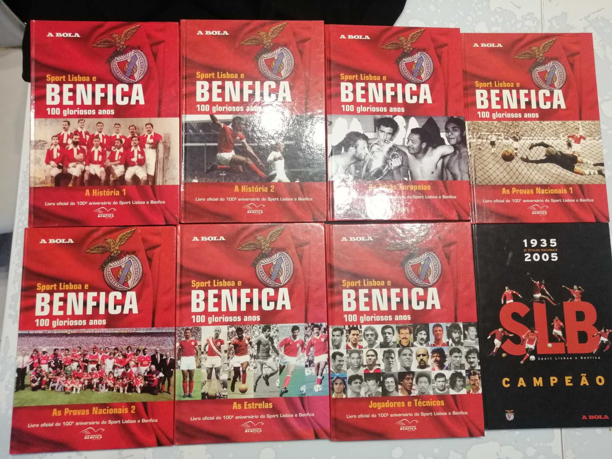 Coleção de livros 100 gloriosos anos Benfica