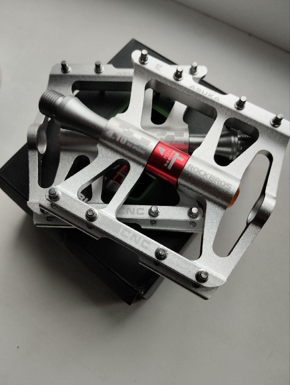Педали Rockbros JT410  на четырех промах алюминий CR-Mo