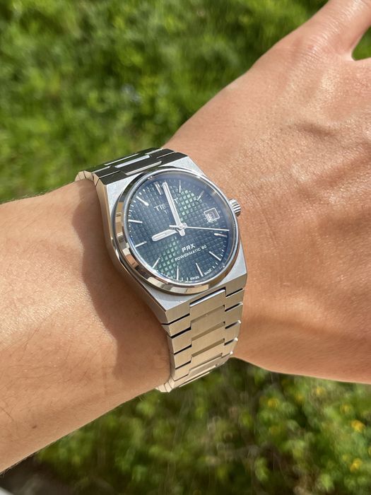 35mm. Piękna Szmaragdowa Tarcza. TISSOT PRX POWERMATIC 80.