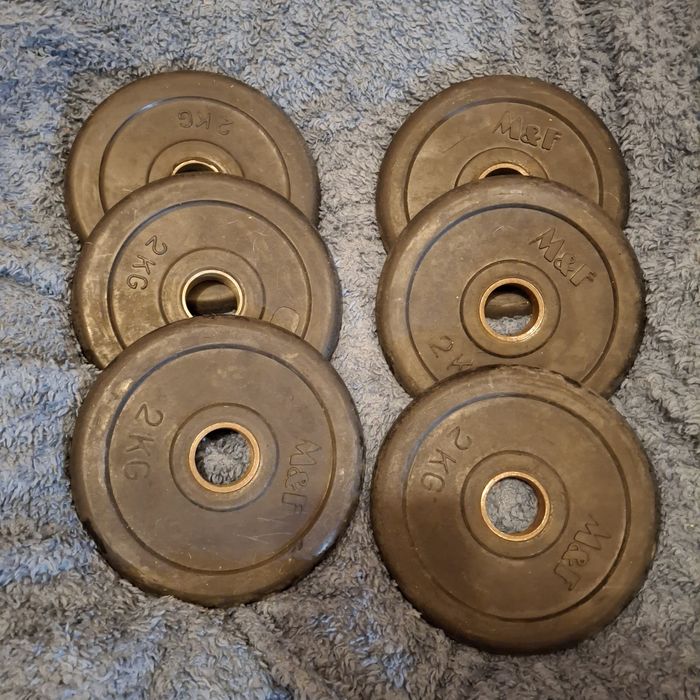 Discos de borracha 2kg - 30mm