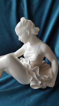 Baletnica. Figurka Jihokera Bechyne Czechosłowacja. Wyjątkowa ceramika