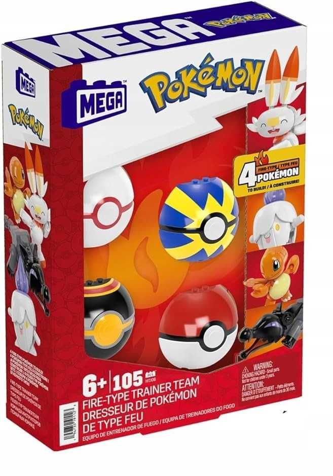 Klocki MEGA Pokemon Drużyna Typu Ognistego HTJ06