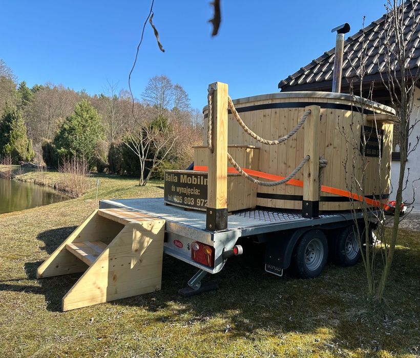 Mobilna Balia do Wynajęcia Hydromasaż Aeromasaż Woda Relaks