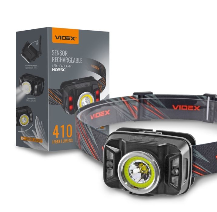 Налобний світлодіодний ліхтарик VIDEX VLF-H035C 410Lm 5000K