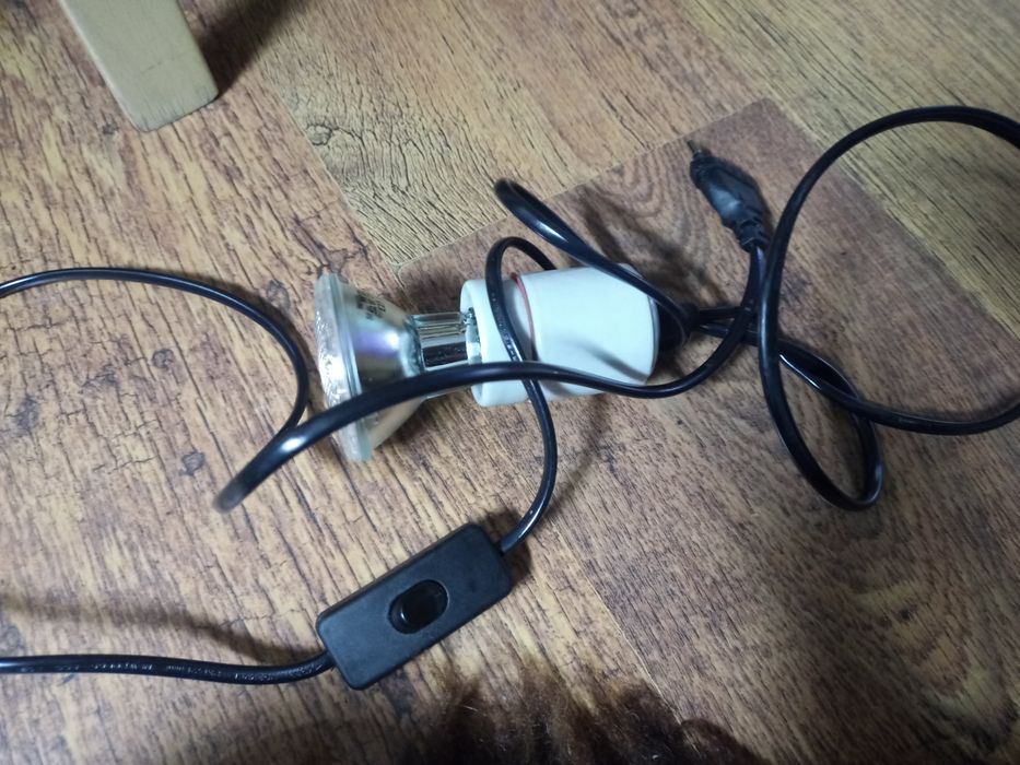 Lampa grzewcza 50 w, halogen z przedluzka, zasilacz, oprawka ceramiczn