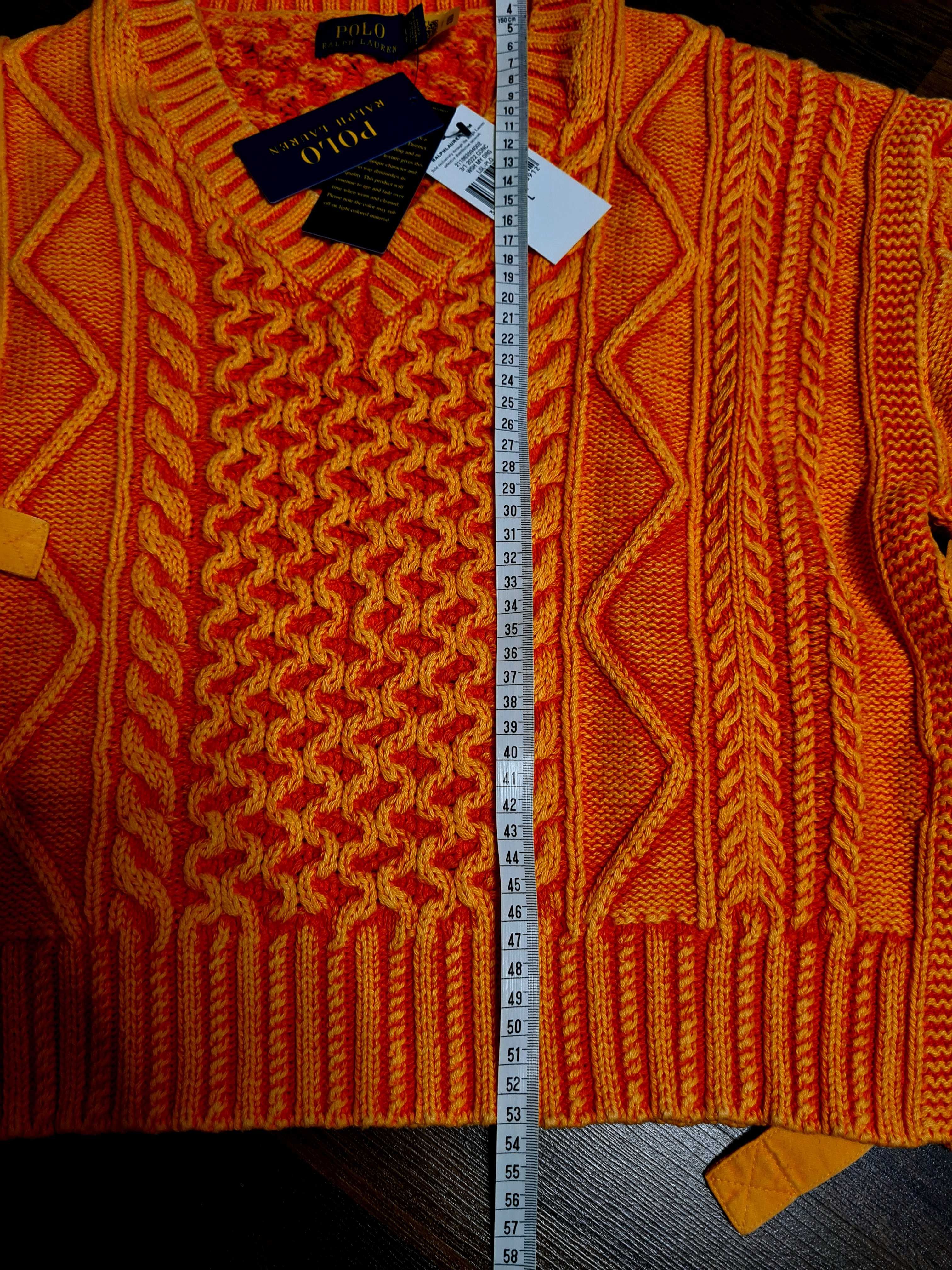 Sweter Ralph Lauren pomarańczowy L