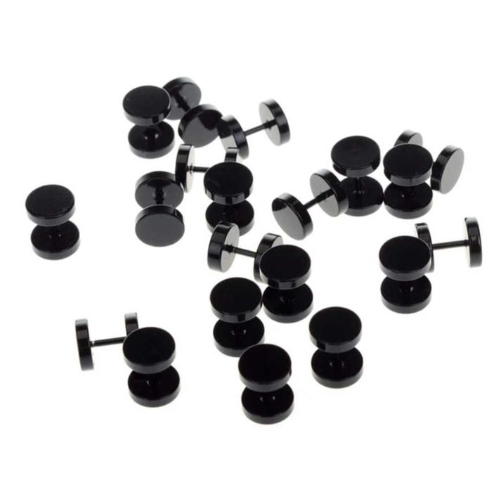 Piercings brincos studs fakeplugs alargadores falsos aço inoxidável