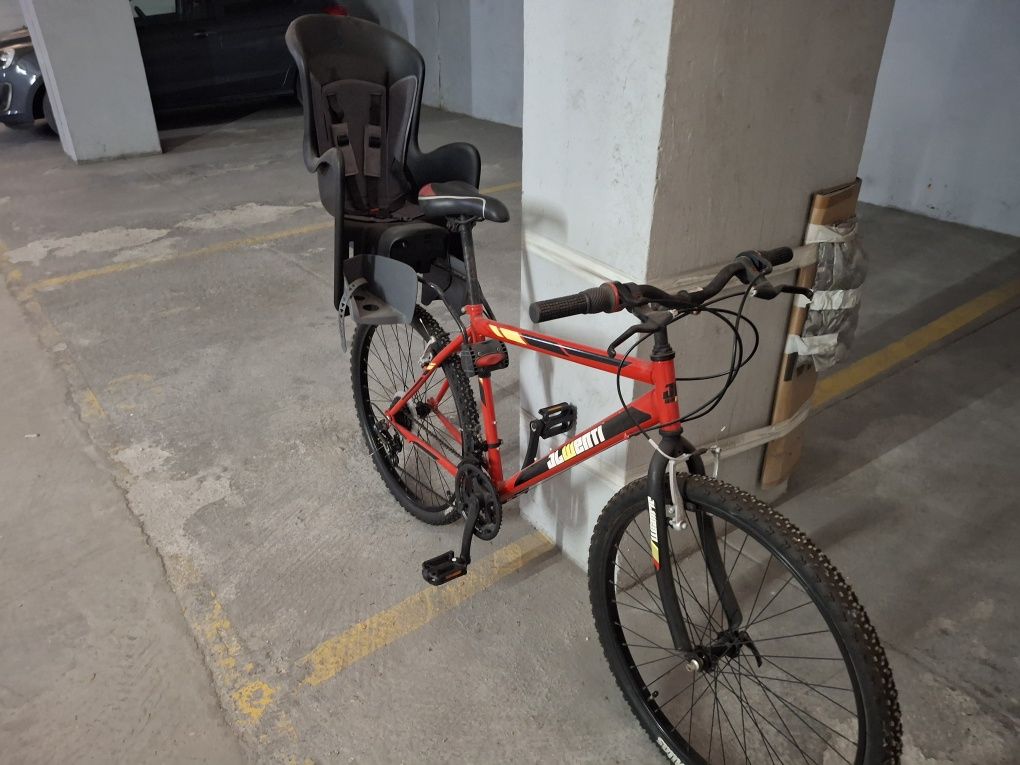 Bicicleta 18 velocidades com cadeirinha para criança