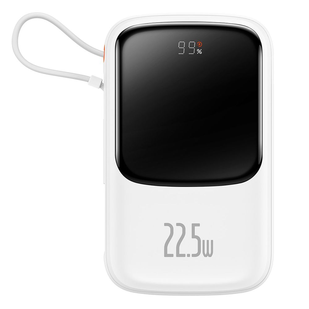Baseus Qpow powerbank 10000mAh kabel USB C 22.5W QC SCP AFC FCP biały