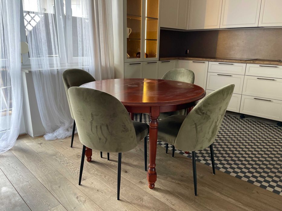 stół okrągły 120 cm lite drewno rozkładany do 230cm