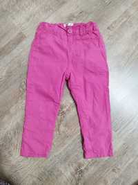 Spodnie 92cm różowe dla dziewczynki lekko ocieplane