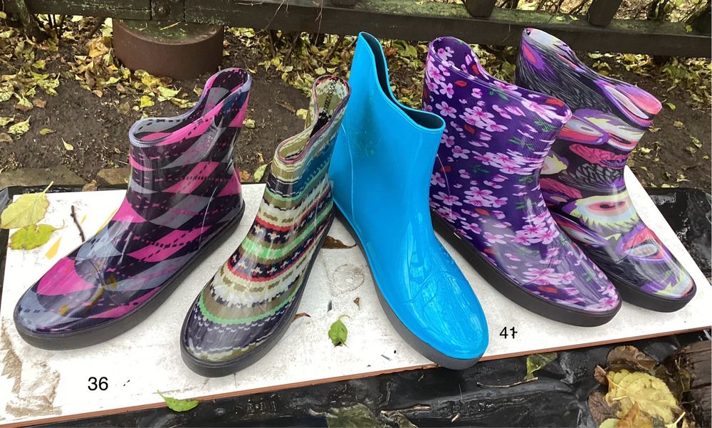 Чобітки  жіночі гумові 36 та 41 розміру