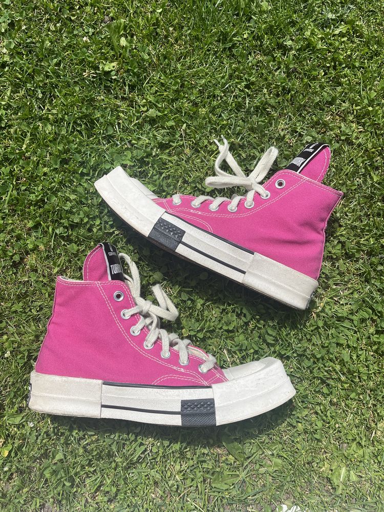 Rożowe converse x Rick Owens DRKSHDW