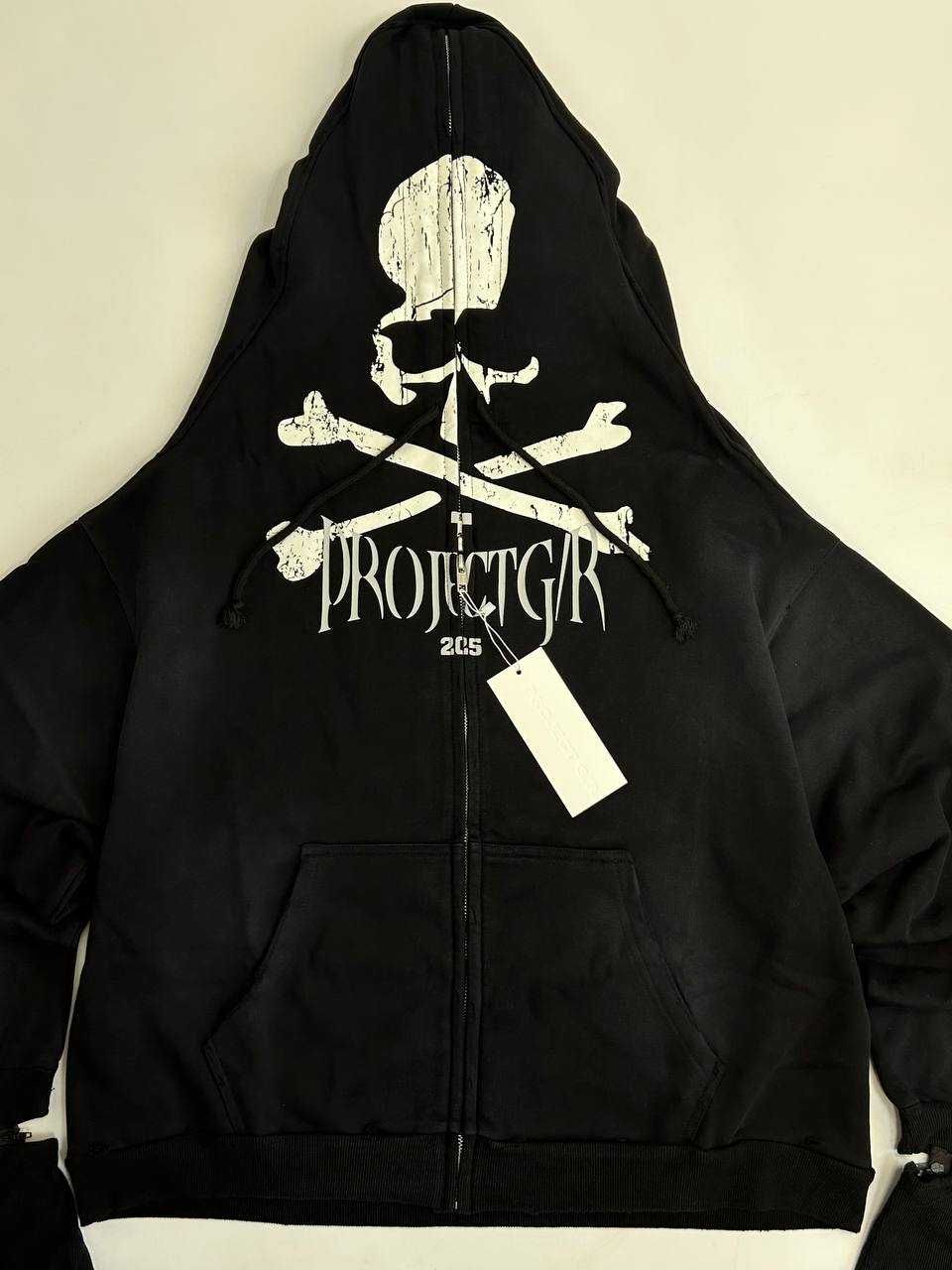 Project Grailz GR Mastermind zip up чорна зіпка зипка фулл худи кофта