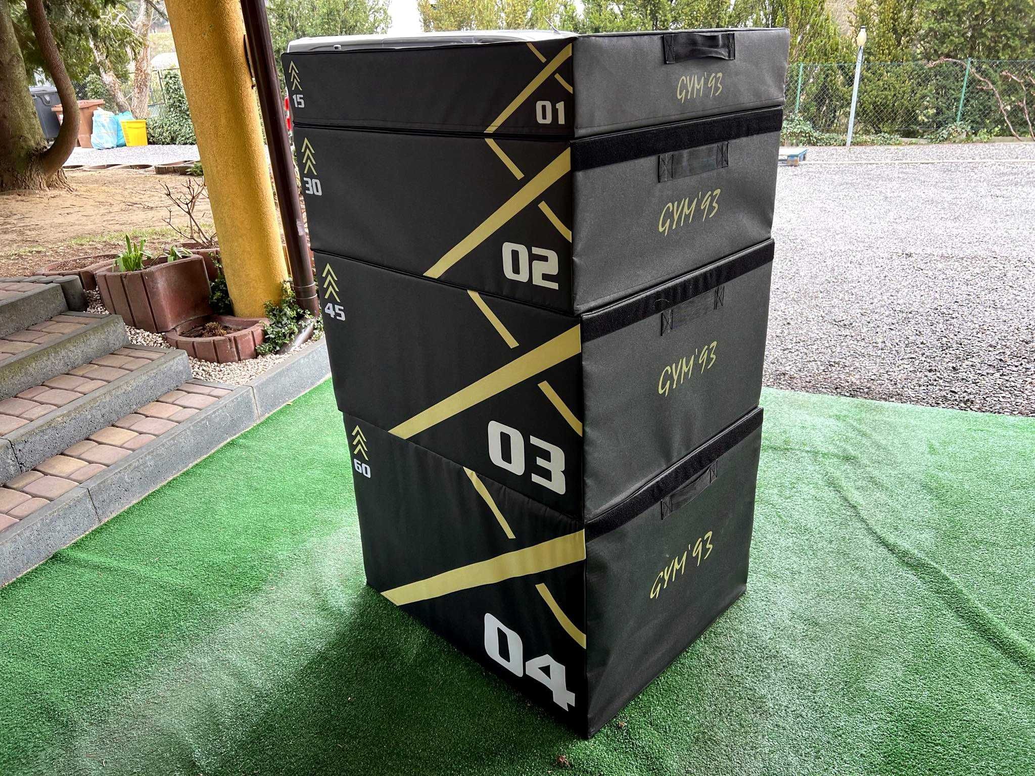Soft Plyo Box Zestaw 4 piętra żółty akcent