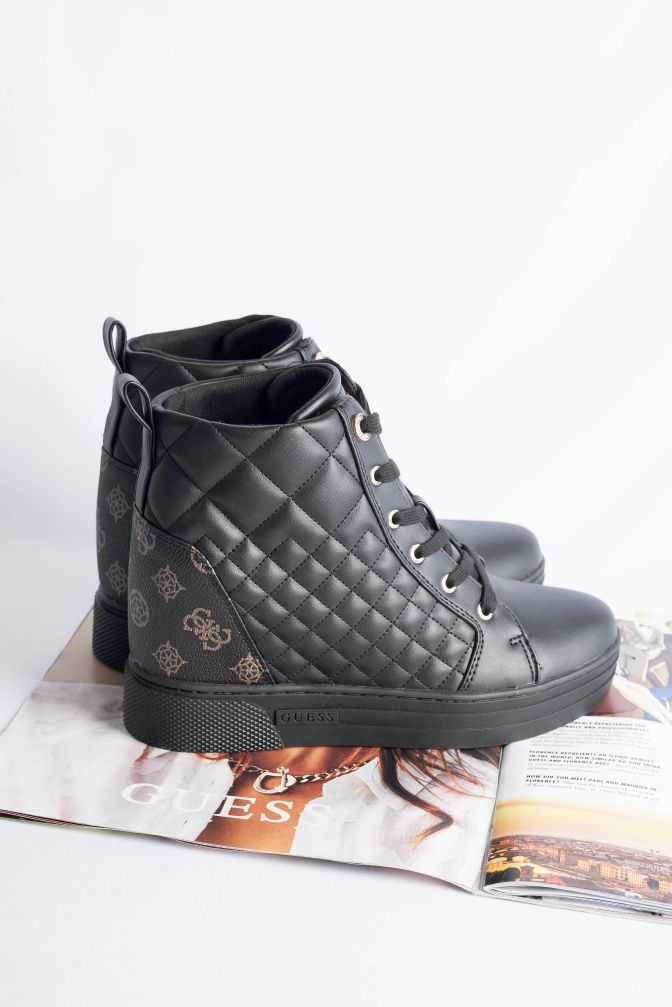 GUESS оригинал. Ботинки кроссовки сникерсы чёрные 38 40.5