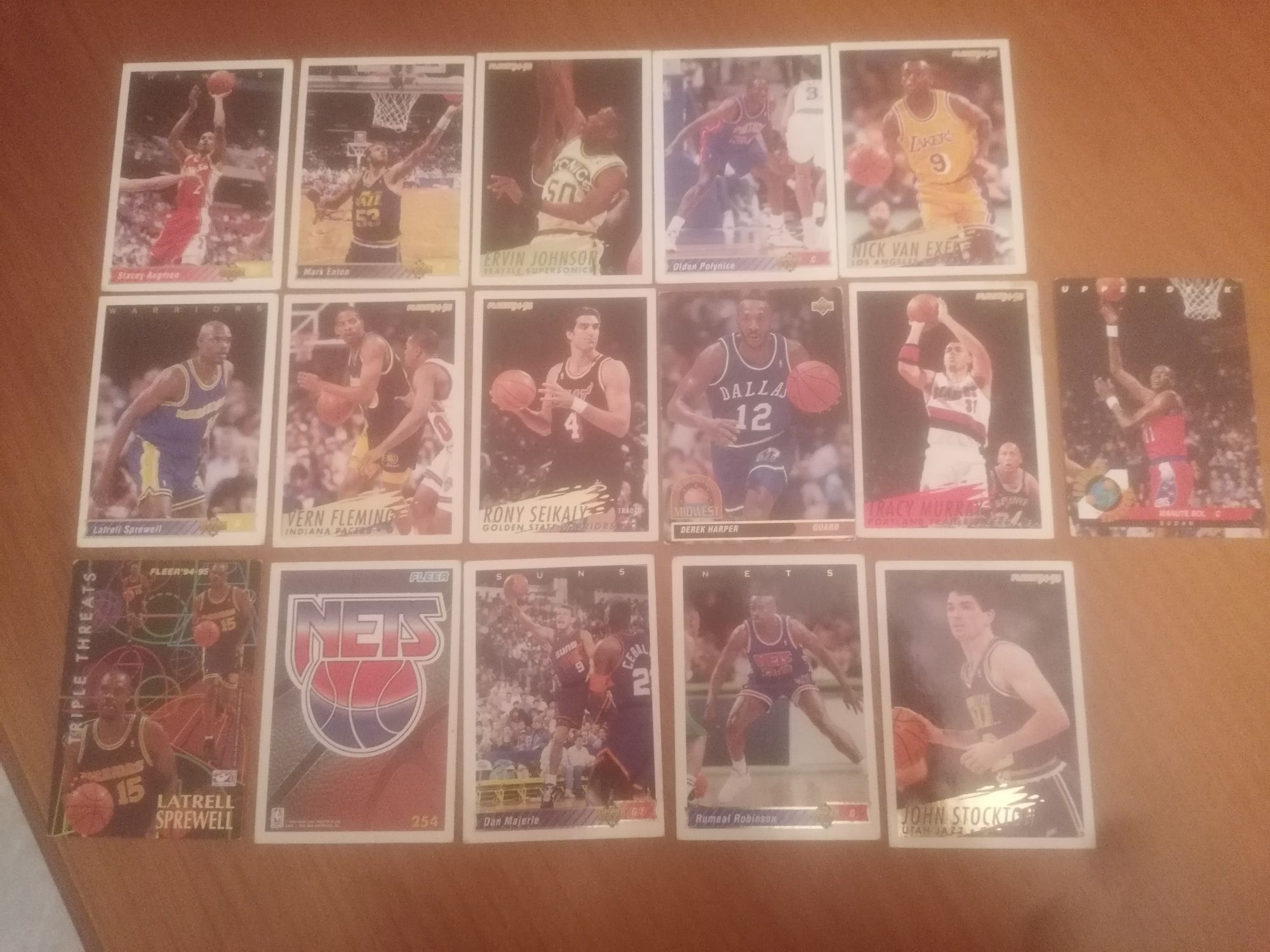 Cartas NBA 1995 coleção