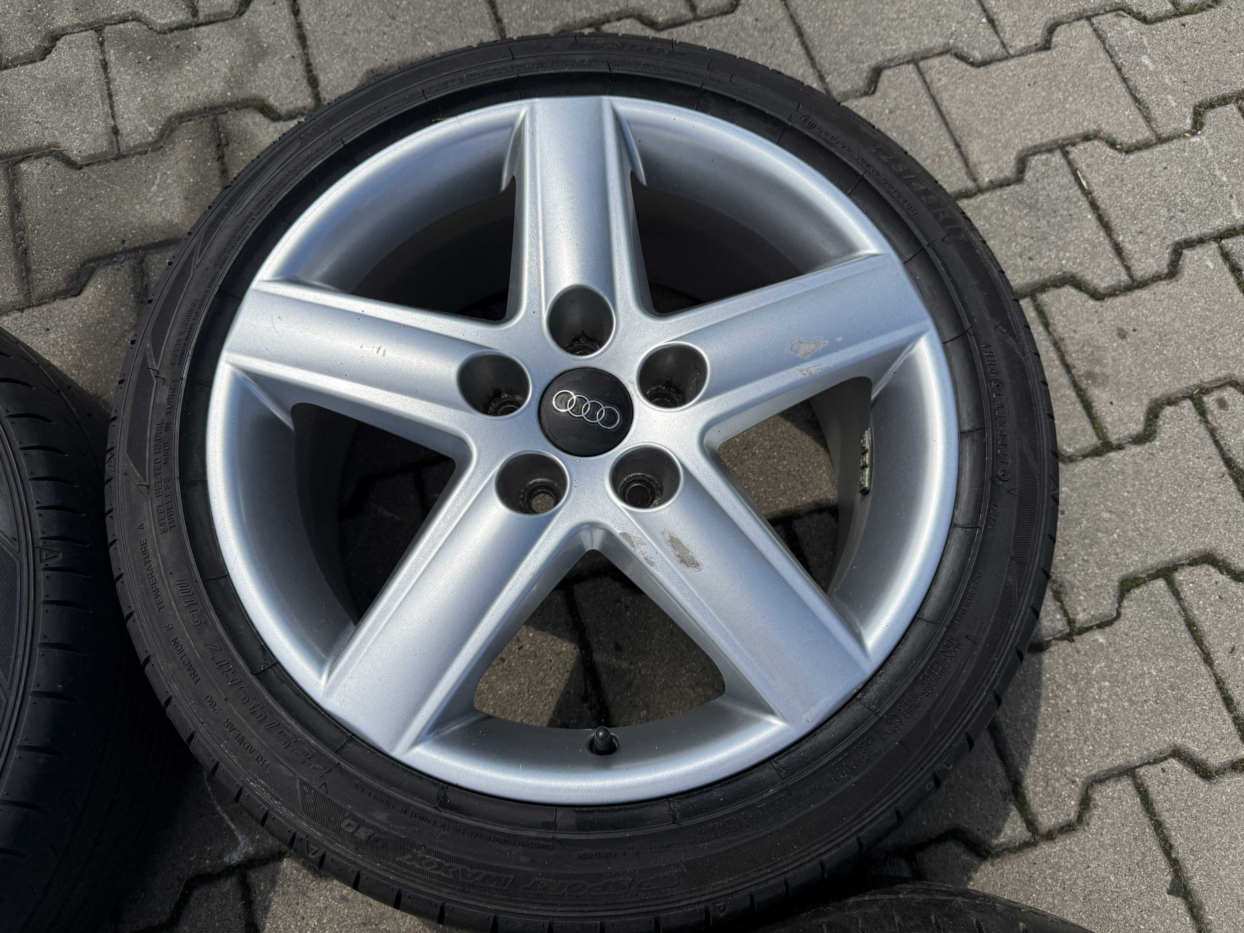 Koła letnie 17 Audi A4 B6, A6 C5 5x112 z oponami Dunlop 225/45