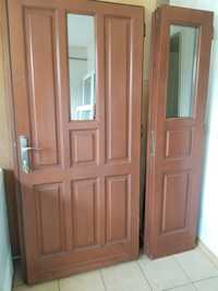 Drzwi wewnętrzne drewno brązowe