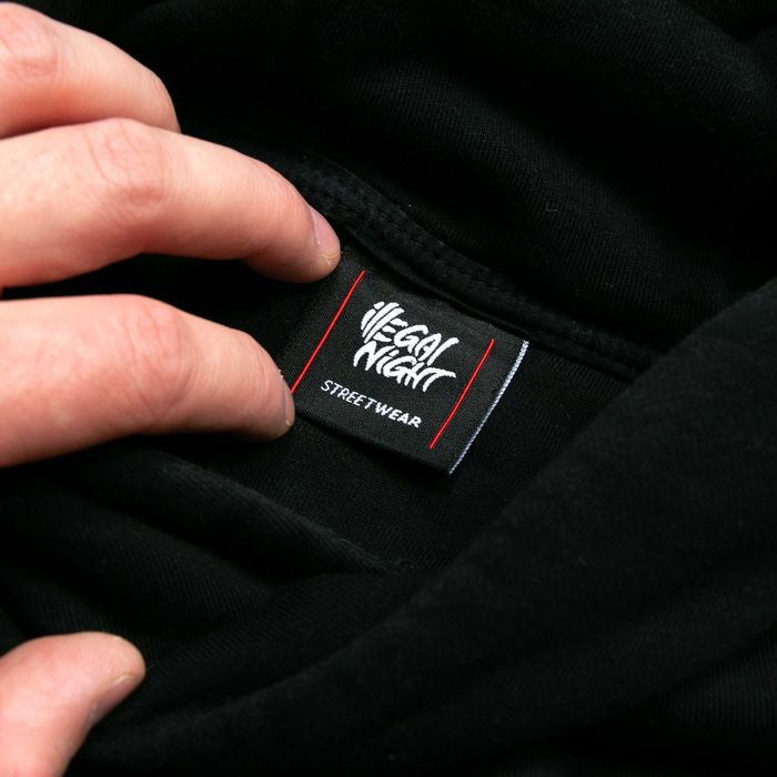 illegal Night bluza z kapturem L hoodie logowana