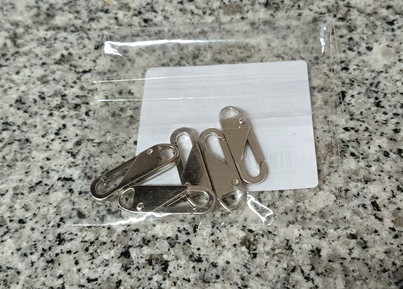 5 Cabeças de Metal de fecho de correr para substituição.