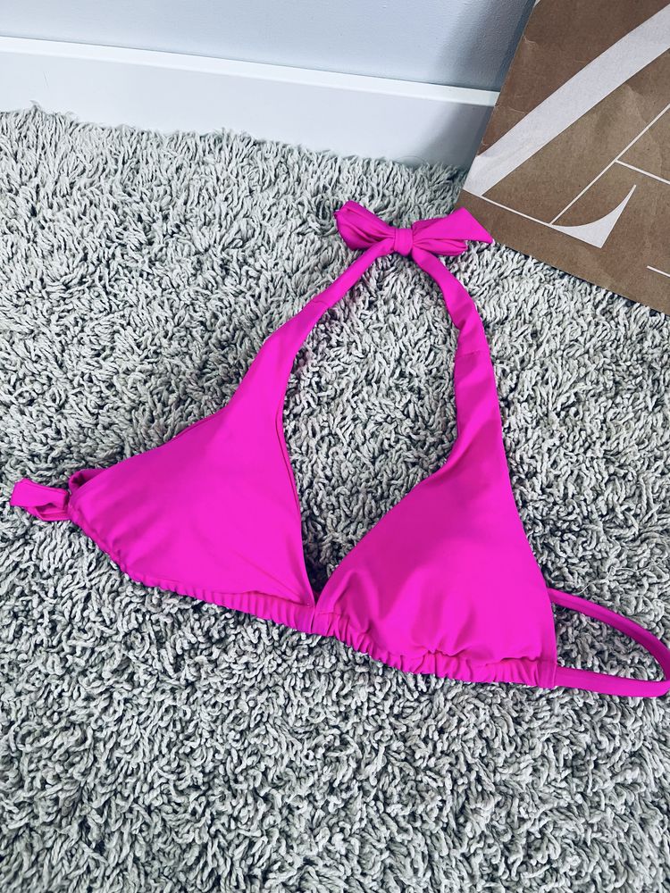 Rozowy biustonosz damski kapielowy rozm M basic bikini