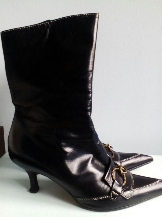 Botki czarne skorzane r. 36 kozaczki Tamaris wyprzedaż
