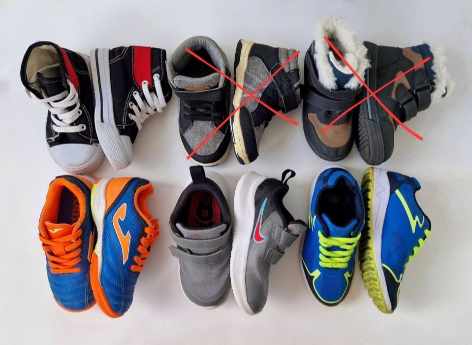 Sneakersy, śniegowce, buty zimowe, kalosze, sandały