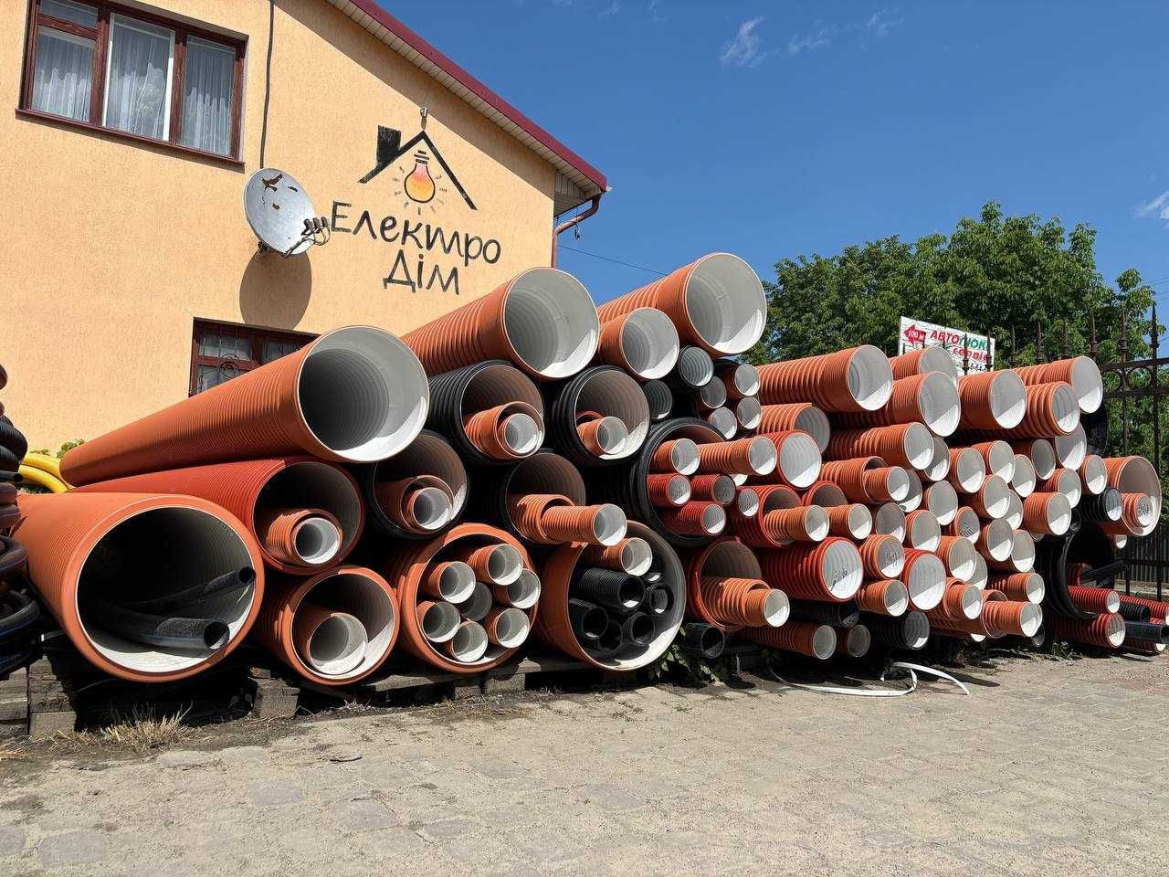 Доставка Каналізаційні, гофровані, дренажні рулонні труби